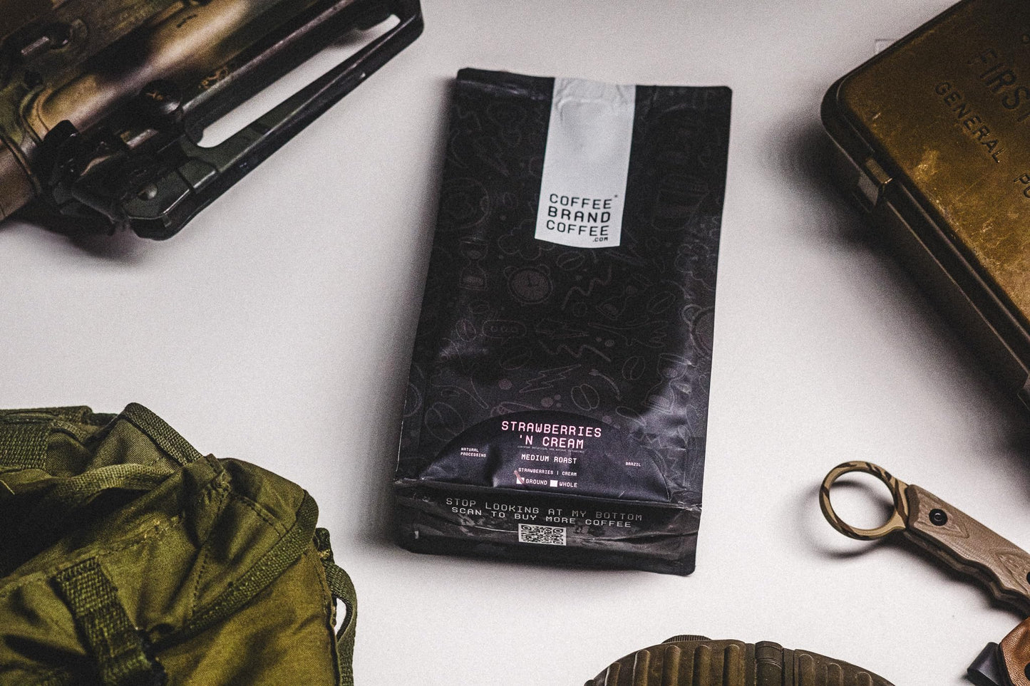 Strawberries 'N Cream Ground Flavored Coffee Brand Coffee | Sweet, Smooth, And Velvety Texture For A Deliciously Unique Coffee E