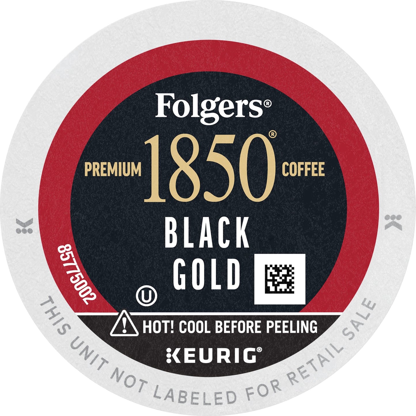 Folgers 1850 Black Gold Dark Roast Coffee, 60 Keurig K-Cup Pods