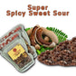 Lungcha Super Spicy & Sour With Sugar Mixed Flavor, Seedless Real Thai Dried Tamarind Variety Flavors Mixed 3.5 Oz. (100 G.) X 2