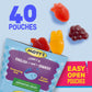 Motts Fruit Flavored Snacks, Assorted Fruit, Gluten Free Snack, Stocking Stuffers, Family Pack, 40 Ct, 32 Oz