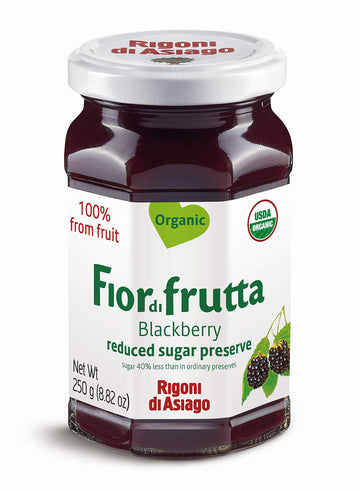 Rigoni di Asiago Fiordifrutta Organic Fruit Spread, Blackberry, 6 Count
