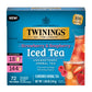 Twinings Herbal Iced Tea, Strawberry & Raspberry, 72 Oversized Tea Bags, Unsweetened, Naturally Caffeine-Free, 72 Count