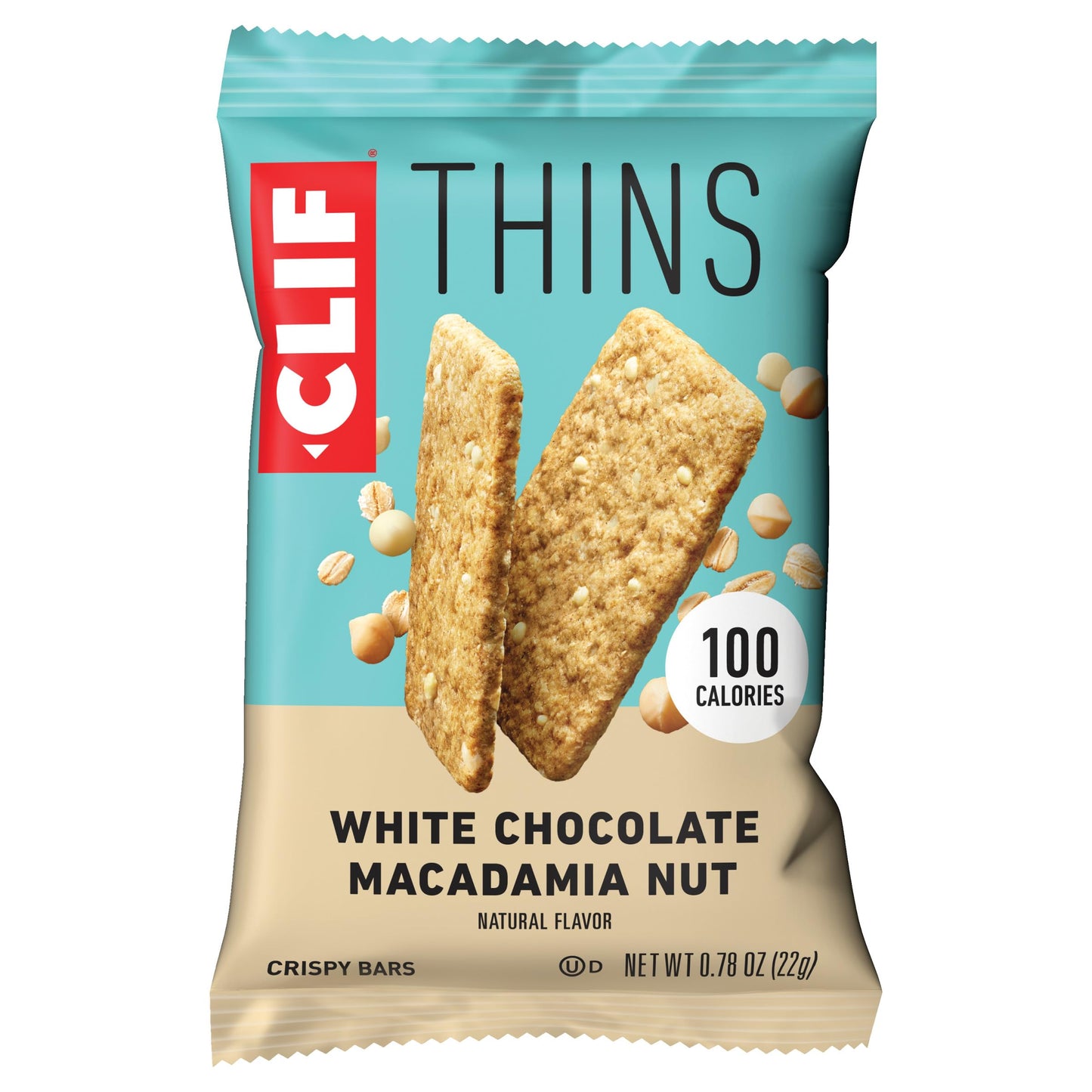 Clif Bar Thins - White Chocolate Macadamia Nut Flavor - Crispy Snack Bars - Made With Organic Oats - Non-Gmo - Plant-Based - 100