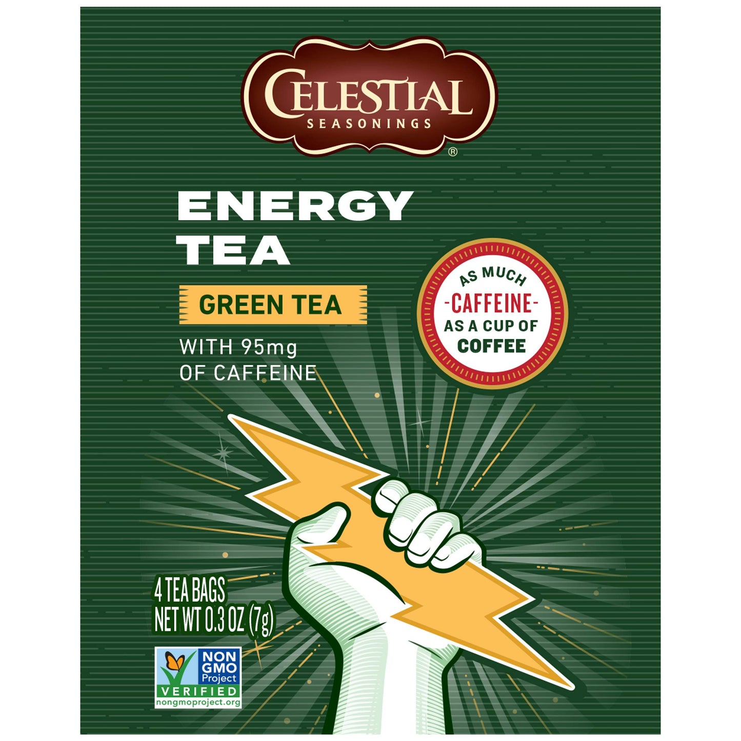 Cs Tea Energy Green Caff ( 24 X 4 Bag  )