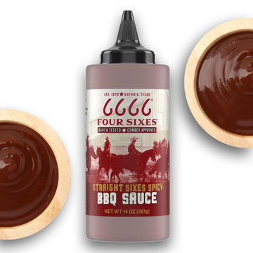 FOUR SIXES Spicy BBQ Sauce, 14 Ounce, Model 1166417