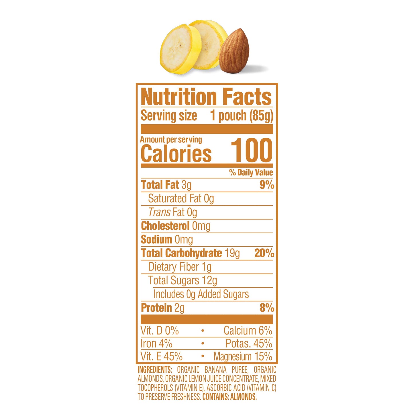 Happy Baby Organics Nutty Blends, Banana & Almond Butter, 3 Ounce (Pack Of 8)