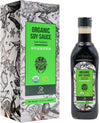 Soeos Organic Low Sodium Soy Sauce 16.2oz (480ml), USDA Organic, Naturally Brewed Soy Sauce, Soy Sauce Organic, Dark Soy Sauce, 