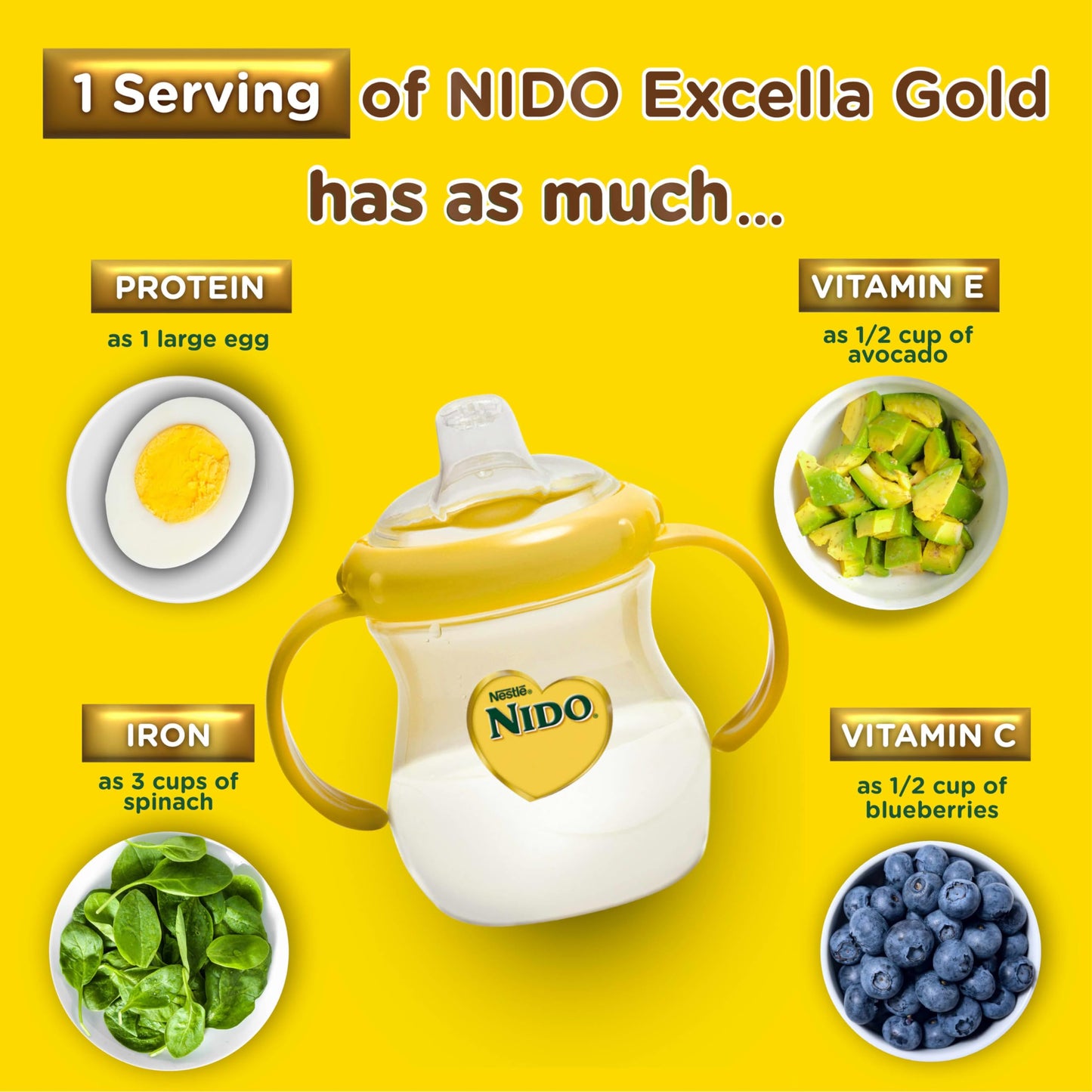 Nestle Nido Excella Gold Original Milk Powder 4 Pack Of 800G