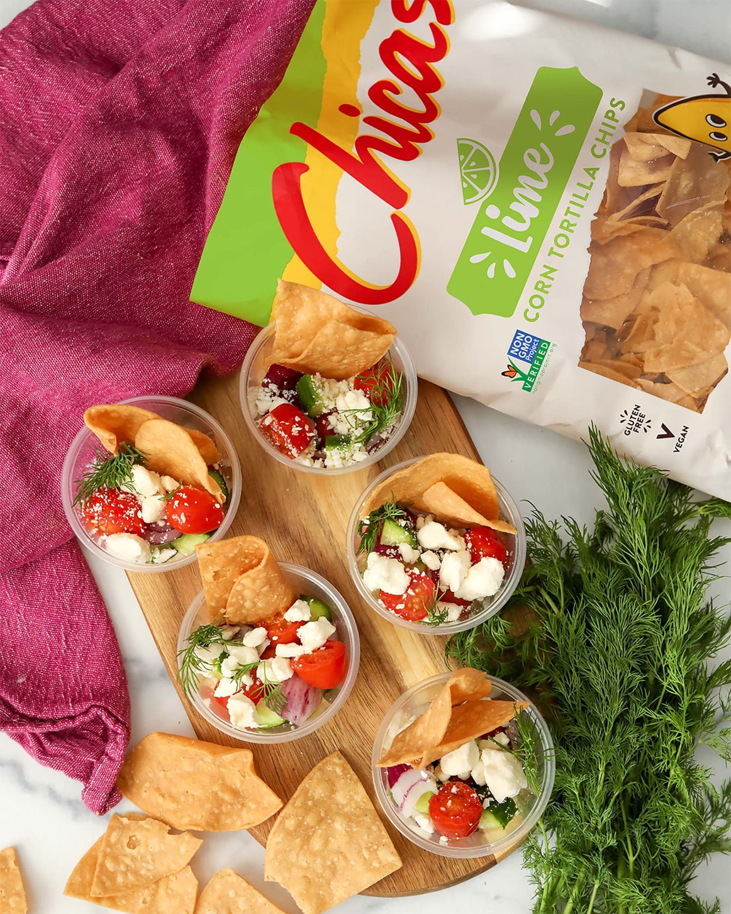Chicas Tortilla Chips, White Corn Tortilla Chips Lime, Gluten Free, Vegan, Non-Gmo, For Dips, Spreads & More, 7.5 Ounce Bag (Pac
