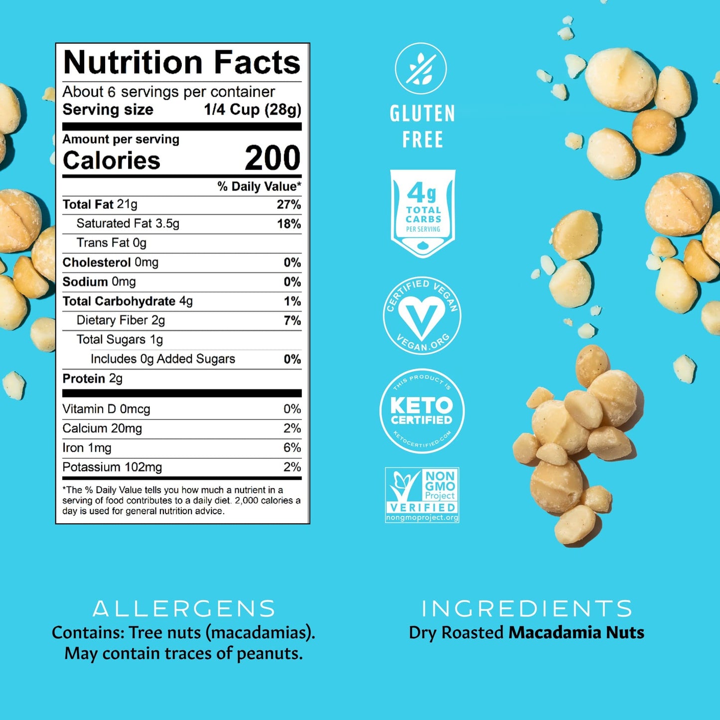 Mauna Loa Premium Natural Roasted Macadamia Nuts, Unsalted, 6 Oz Jar