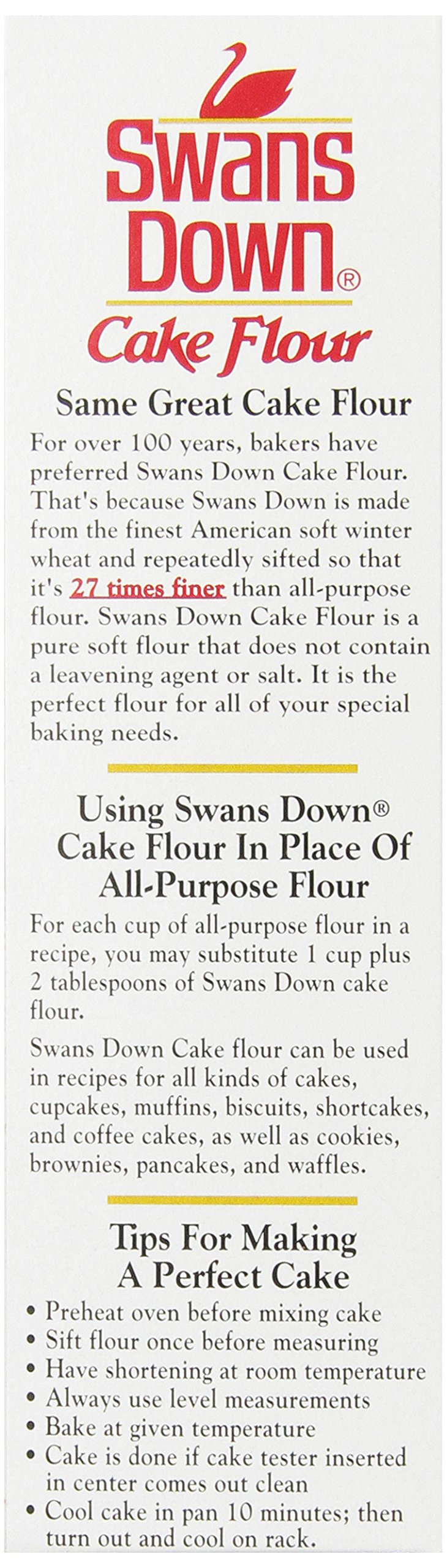 Swans Down Regular Cake Flour, 32-Ounce Boxes, Pack of 8, 2 Pound Total Weight
