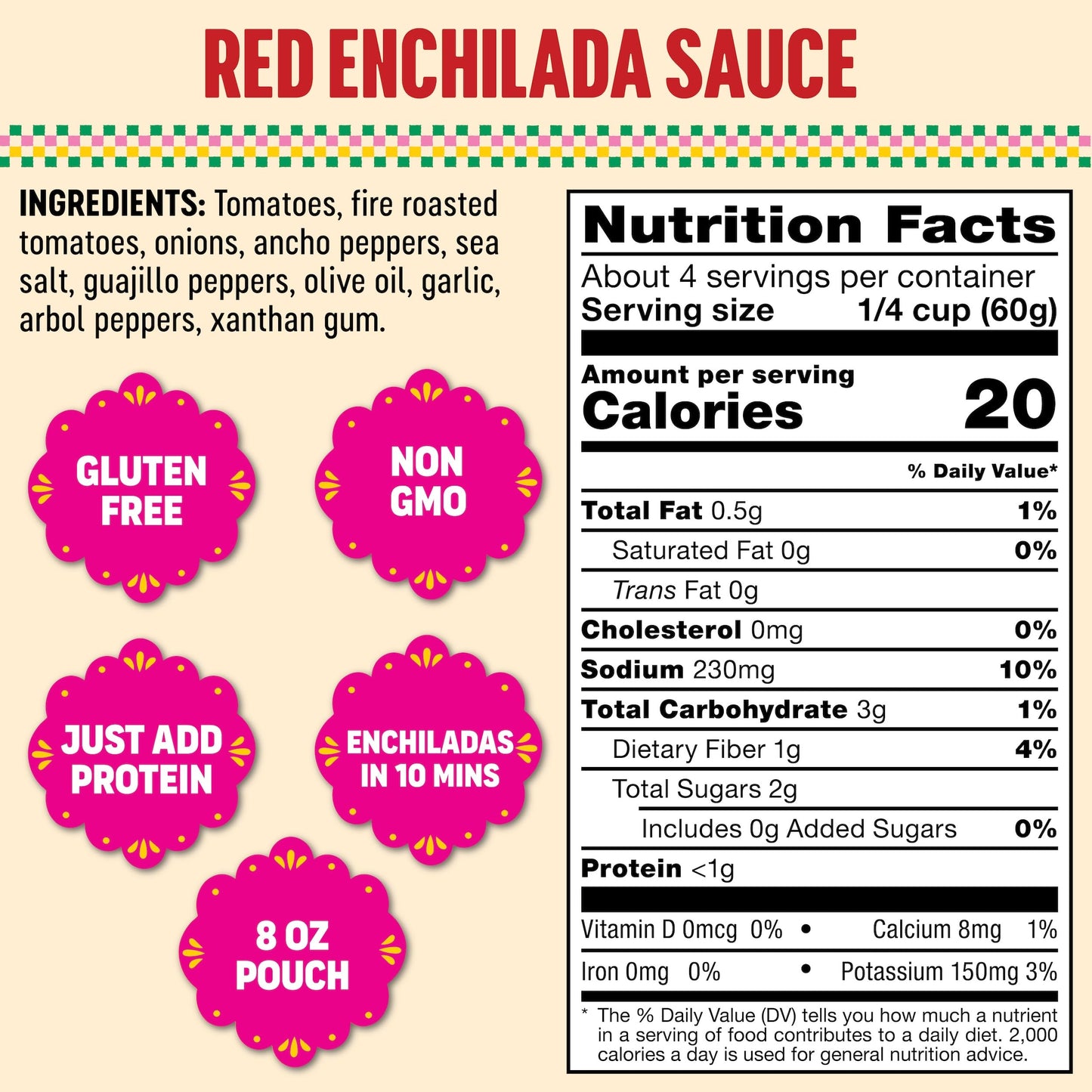 Somos Red Enchilada Sauce - Authentic Mexican Flavor & Trusted Quality - Gluten Free, Non-Gmo & Vegan - Perfect For Enchiladas,