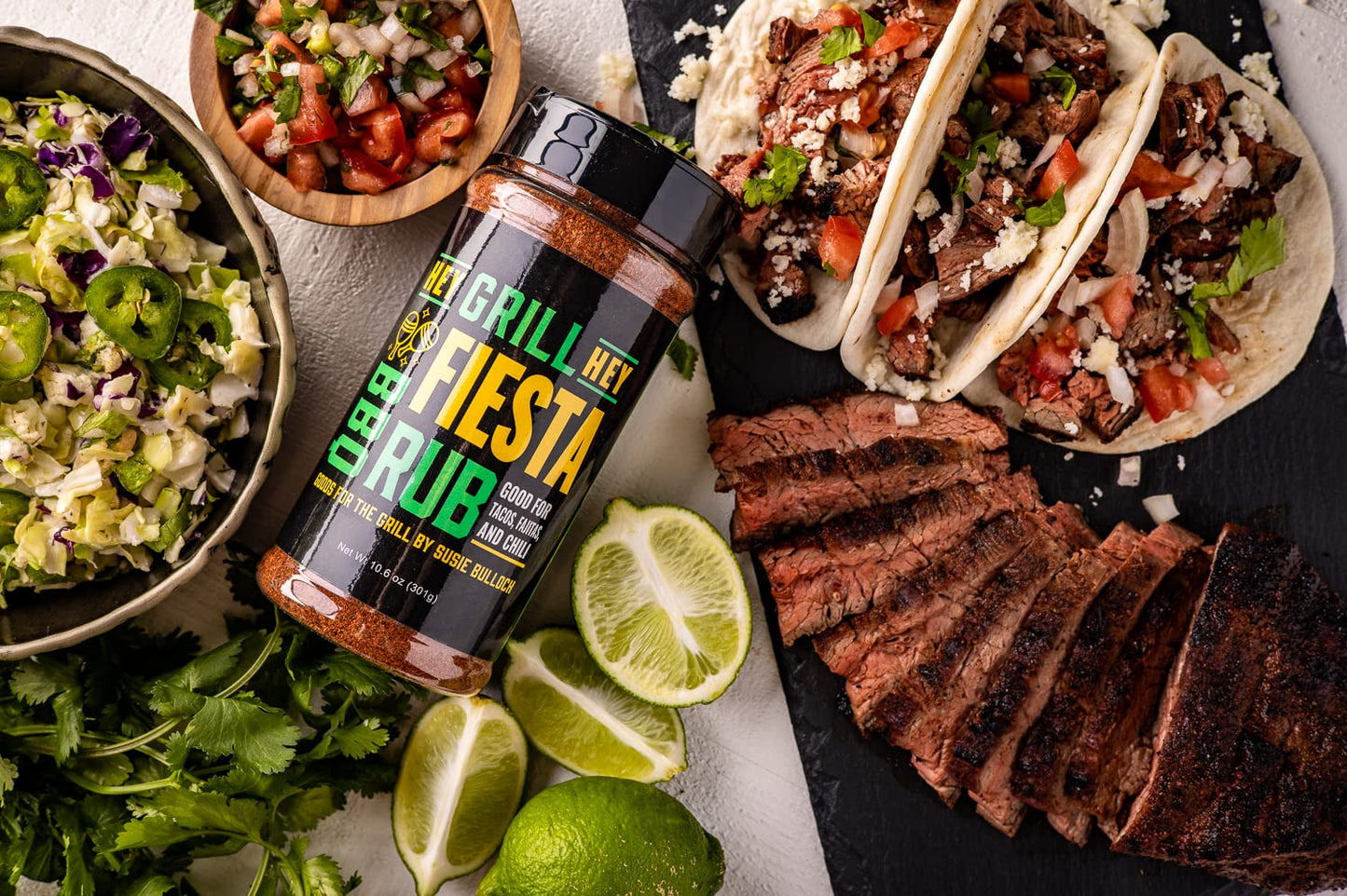 Hey Grill Hey | Fiesta Rub 10.6 oz | Perfect fajita seasoning, taco seasoning, chili seasoning and more.