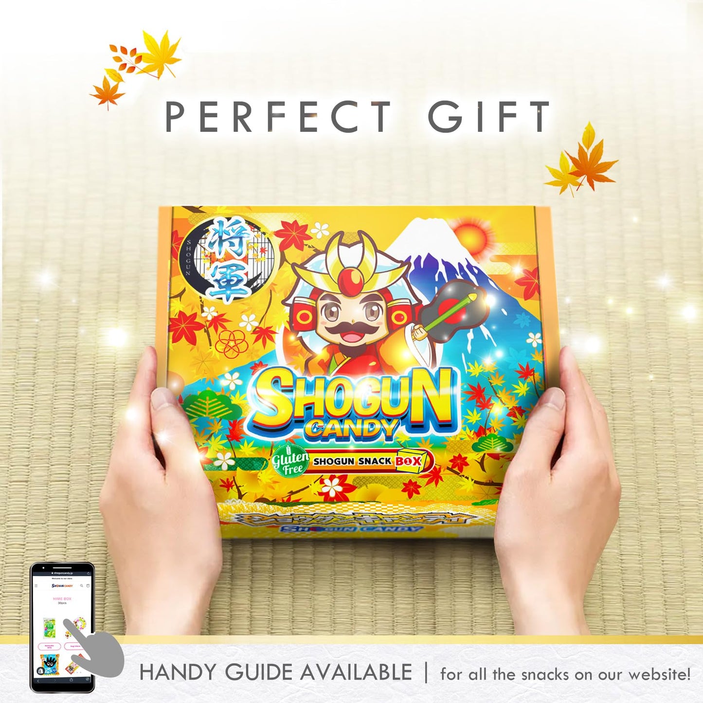 SHO  CANDY Japanese Snacks and Candy Assortment, 40 Pcs Kawaii Dagashi Box, Gluten Free