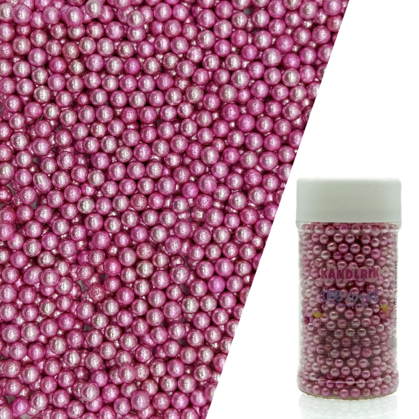 Edible Silver Pink Pearl Sugar Sprinkles Candy 4mm Mini Pearls Cake Decorations Cupcake Toppers Cookie Decorating Perfect for We