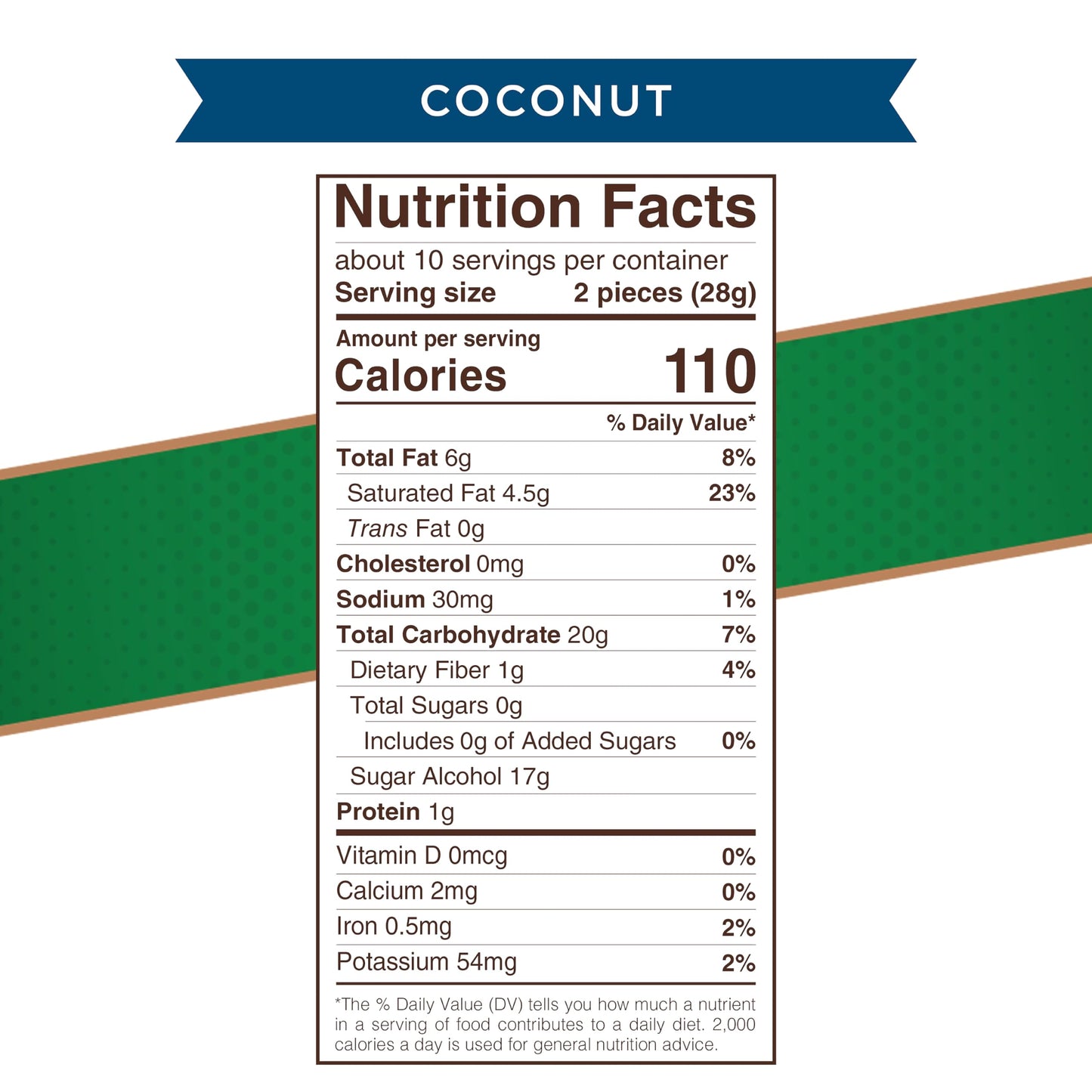 Russell Stover Sugar-Free Coconut Laydown Bag, 10 Ounce, Brown, Model 9642