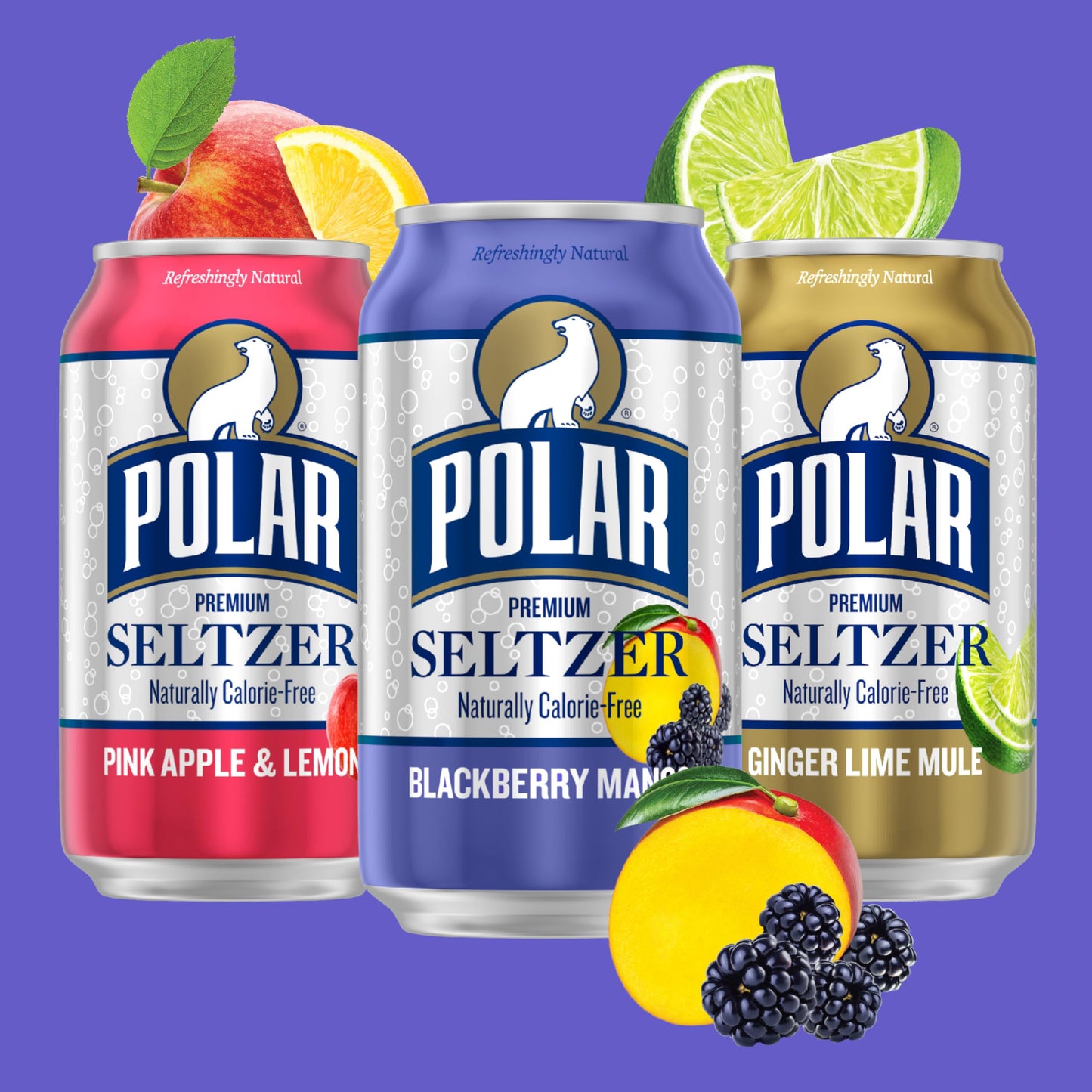 POLAR Seltzer Water Newbies Variety Pack, 12 fl oz cans, 18 pack, Model 10161315