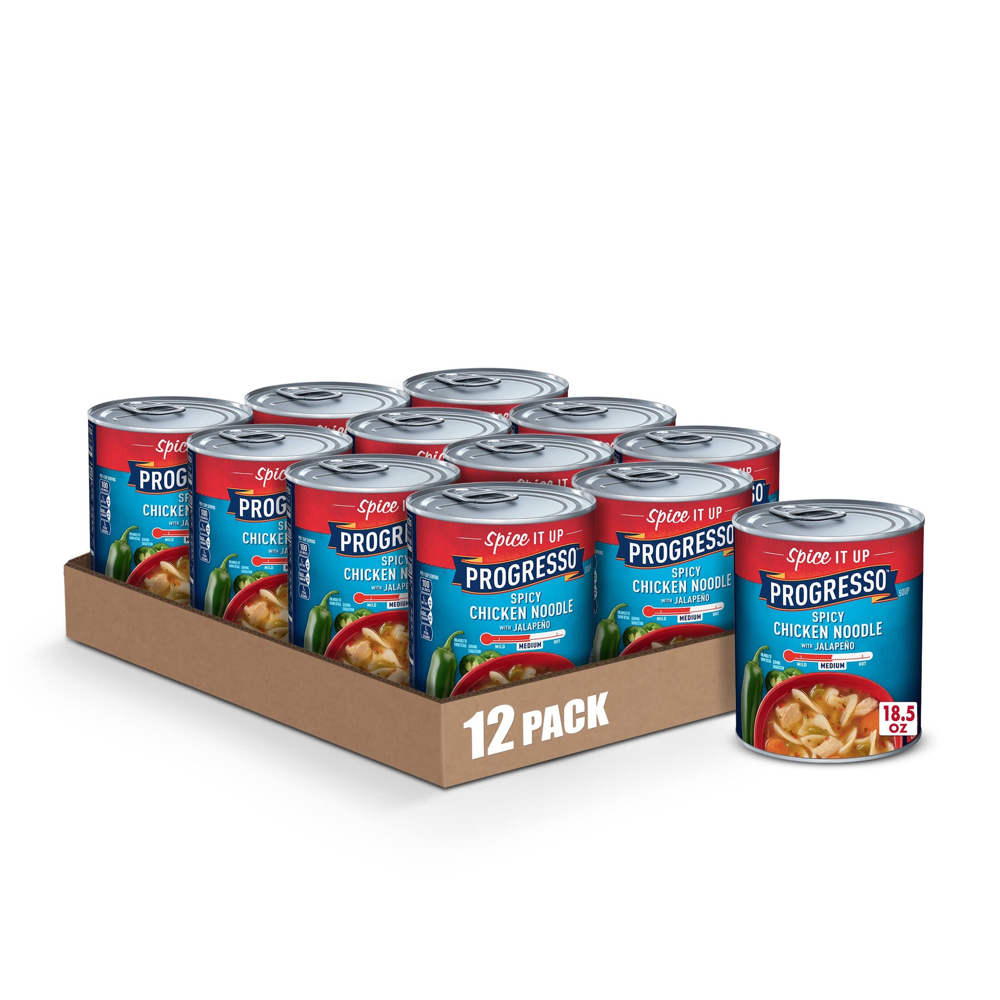 Progresso Spicy Chicken Noodle Soup with Jalapeno  18.5 oz (Pack of 12)