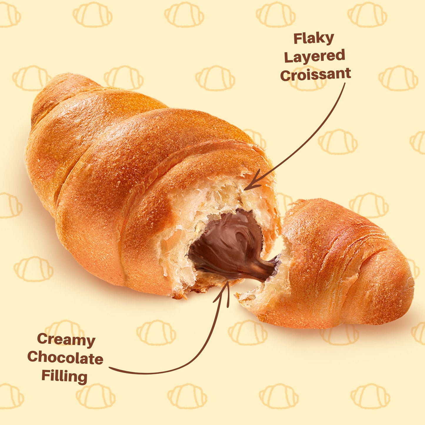 7Days Soft Croissant, Chocolate, Perfect Breakfast Pastry Or Snack, Non-Gmo 2.65 Ounce (Pack Of 24)