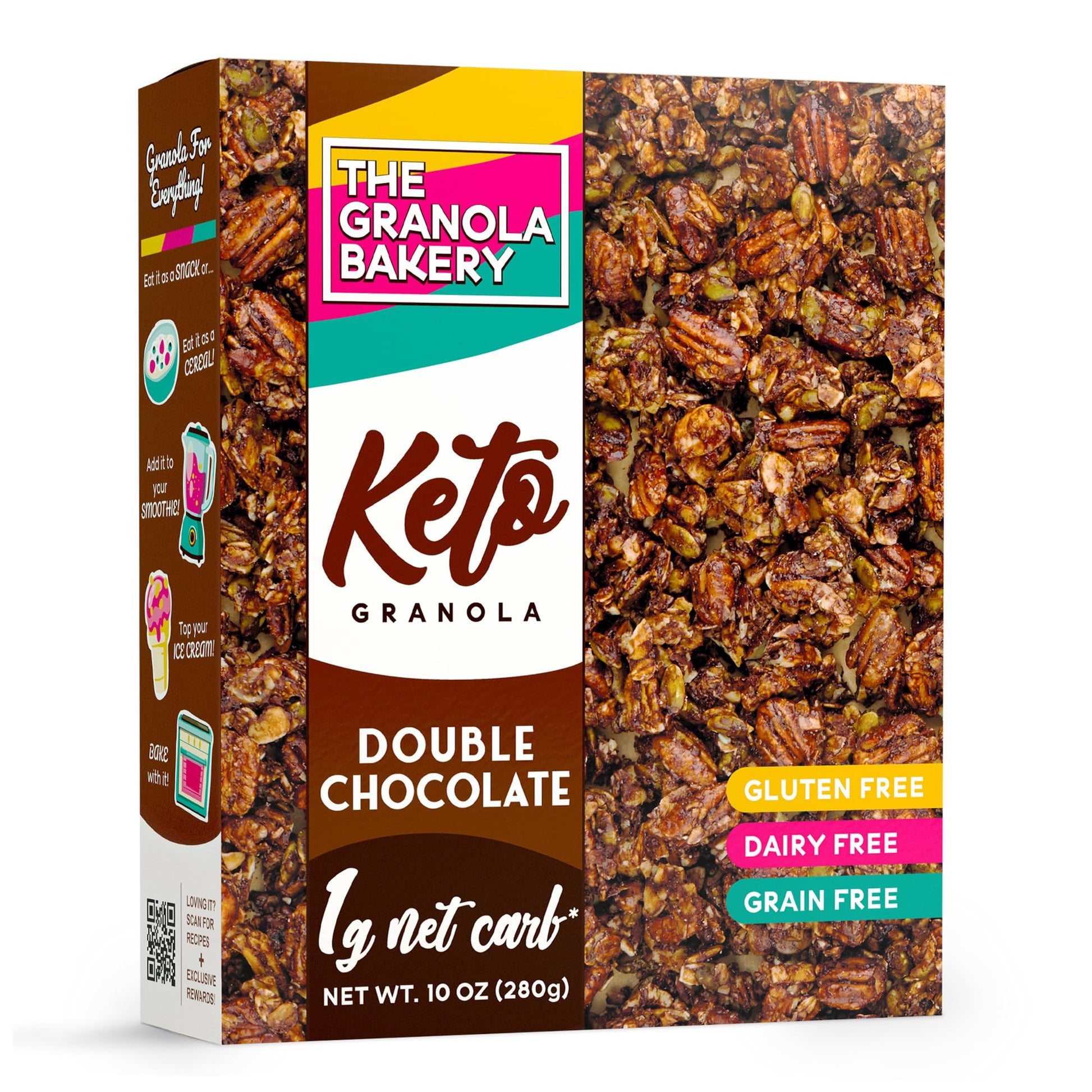 Tgb Chocolate Keto Granola | 1G Net Carb Cereal | Gluten Free Low Carb Nut Snack, 10 Ounces