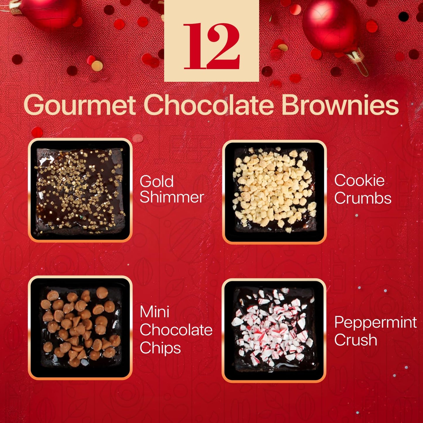 Gourmet Brownie Gift Box – 12 Assorted Rich, Chocolate Brownies Handcrafted For Freshness – Gift Basket, Holiday Gift Baskets For Women, Coworkers, Friends, Family - Made In Usa