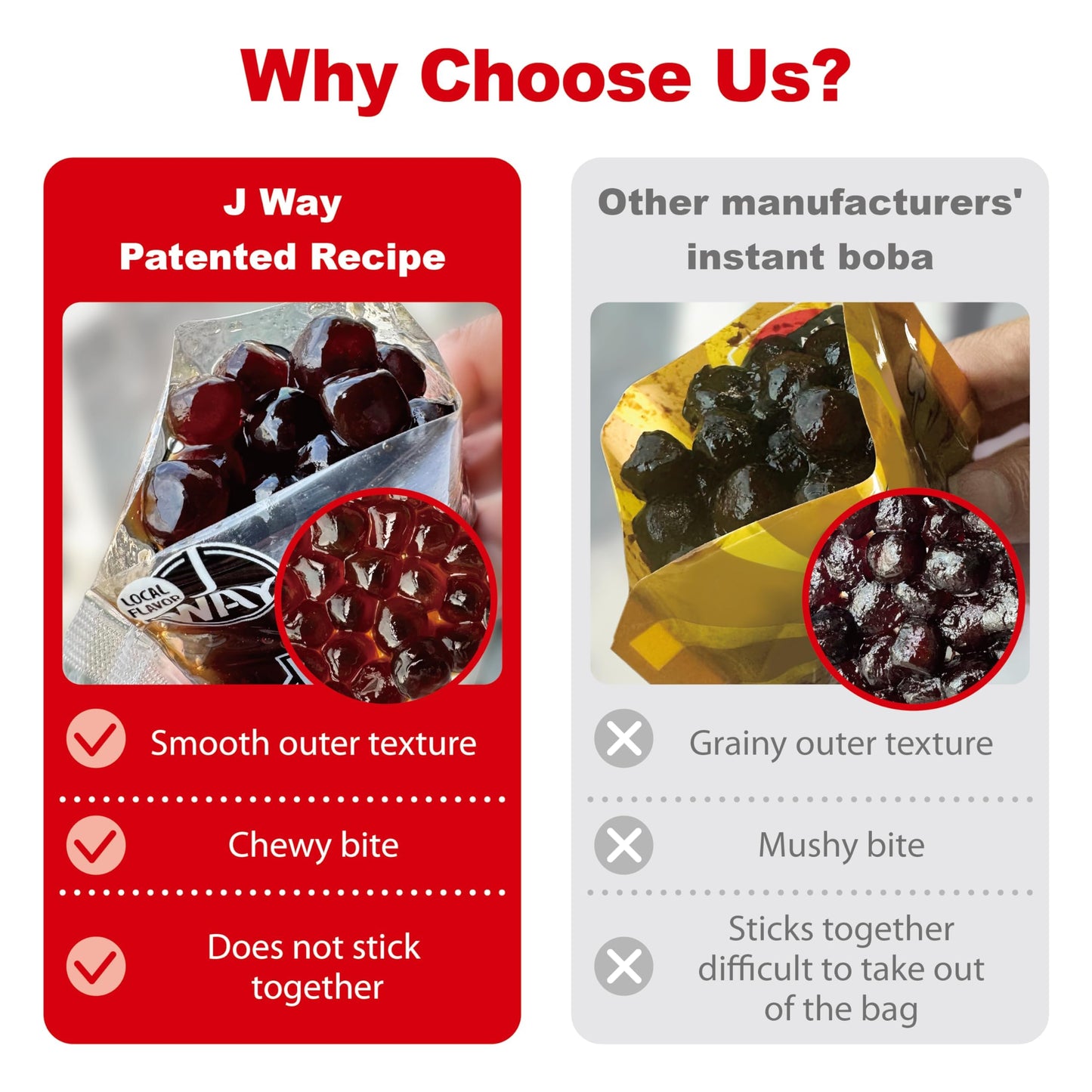 J WAY BOBA Authentic Instant Tapioca Pearls for Milk Tea & Desserts, Tropical Fruit Flavor, 5 Count