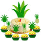 Gyufise 1Pcs Pineapple Cake Topper 20Pcs Pineapple Donut Cupacke Toppers Glitter Hawaiian Luau Aloha Summer Tropical Theme Baby