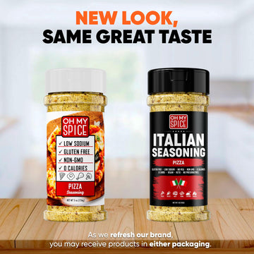 Italian Seasoning Blend Pizza Spice Mix - Gluten Free & Low Sodium Pizza Seasoning For Bruschetta & Spaghetti. Mediterranean Her