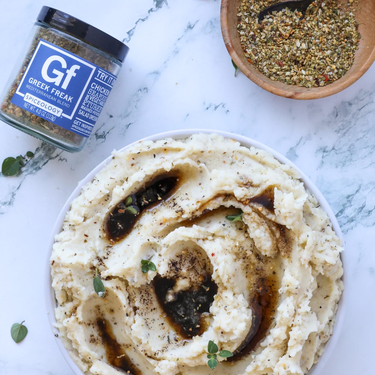 Spiceology – Greek Freak Mediterranean Seasoning – Greek Herbs & Spices For Chicken, Potatoes, Salad, Gyros, Pasta & Pizza – Fresh-Ground, Chef-Crafted Mediterranean Blend – 4 Oz