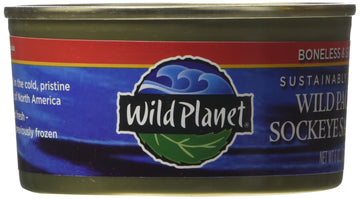 Wild Planet Sockeye Salmon, Skinless & Boneless, 3rd Party Mercury Tested, 6 Ounce (Pack of 4)