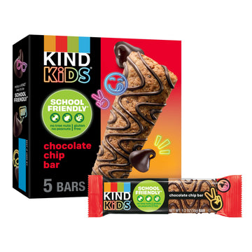 KIND Kids Chocolate Chip Snack Bars, Gluten Free, 5g Protein, 5 Count