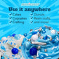 Manvscakes Edible Cake and Cupcake Sprinkles, Metallic Mix, 4 oz, Blue/Red
