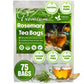 FRESHDRINKUS Rosemary Leaf Tea Bags, 100% Natural Herbal Tea, 75 Bags, Caffeine-Free, Vegan