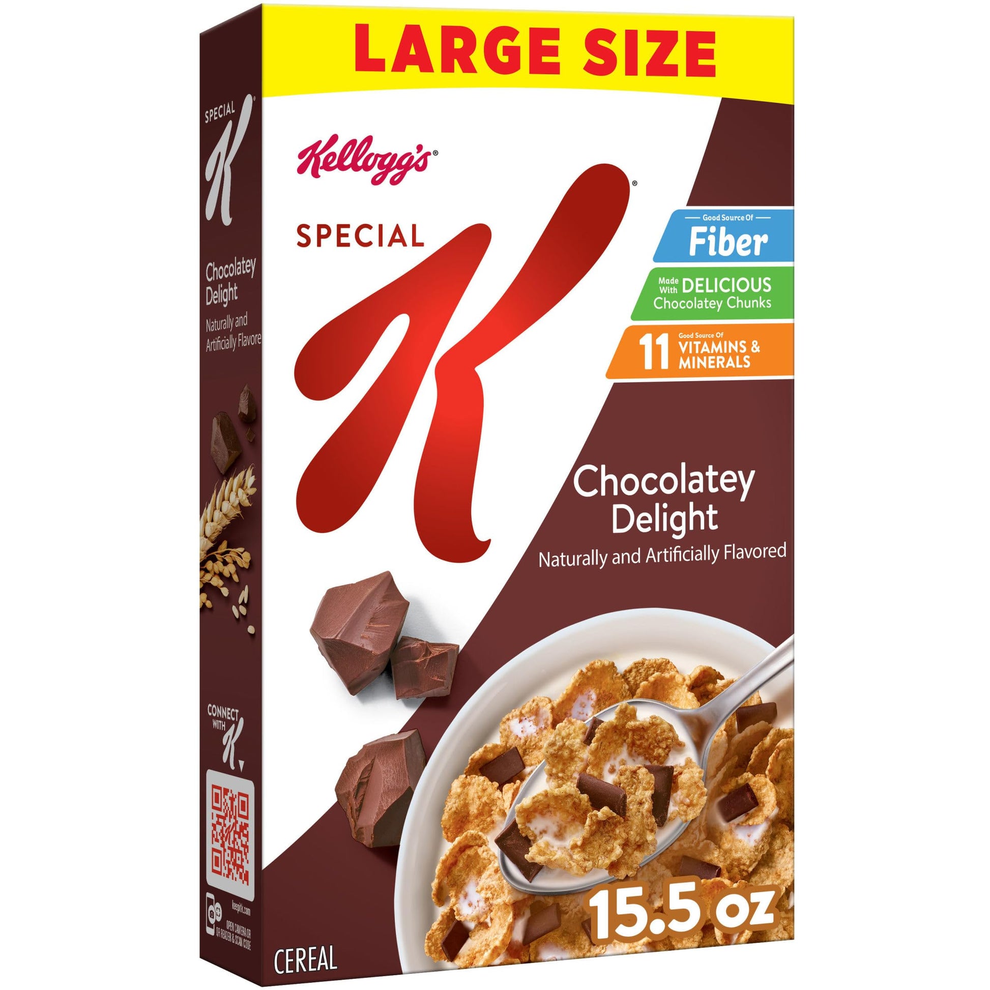 Kelloggs Special K Chocolatey Delight Breakfast Cereal  Good Source of Fiber  Large Size  15.5 oz