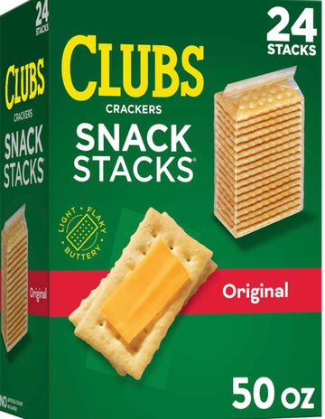Clubs Crackers Snack Stacks, 2.08 oz, 24 Pack