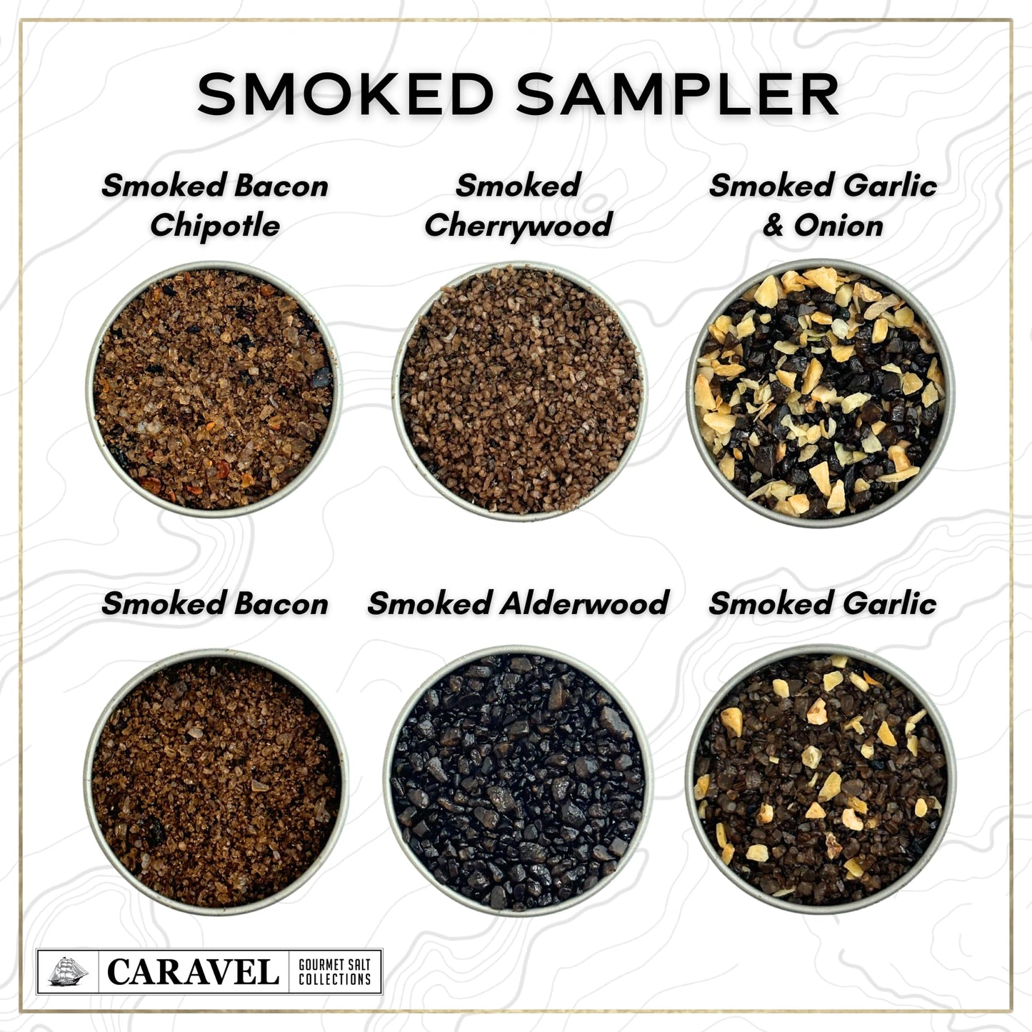Caravel Gourmet Sea Salt Gift Set 4-Pack - Infused, Smoked, Spicy - 23 Flavors - 3 Ounce Tins - Great Gifts for Everyone