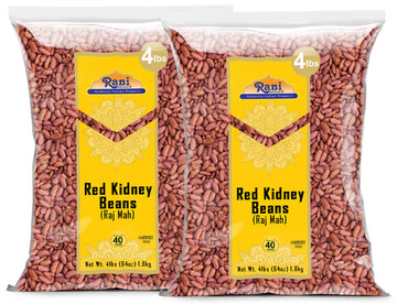 Rani Red Kidney Beans, Light 64Oz (4Lbs) 1.81Kg ~ Pack Of 2~128Oz (8Lbs) 3.63Kg Total ~ All Natural | Vegan | Gluten Friendly | Non-Gmo | Kosher | Raj Mah