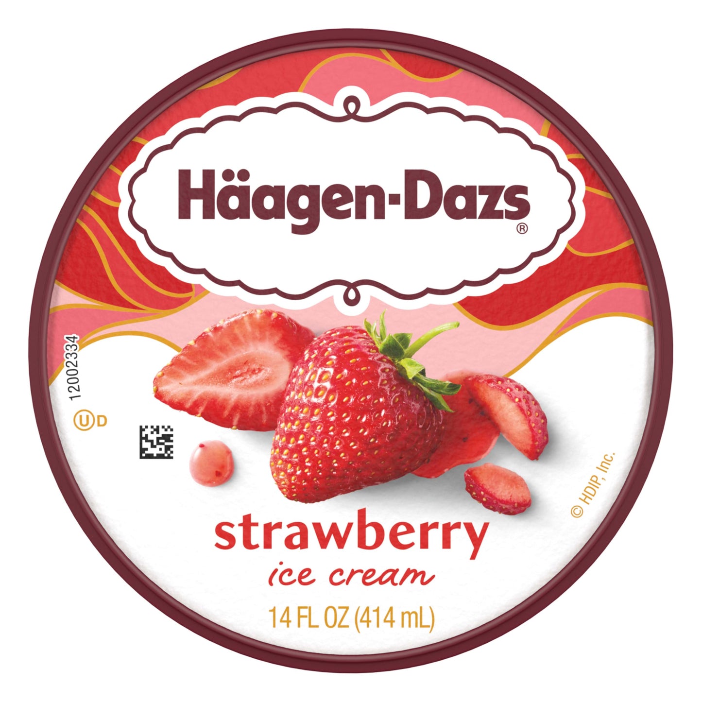 Haagen-Dazs Strawberry Ice Cream, 14 fl oz (Frozen)