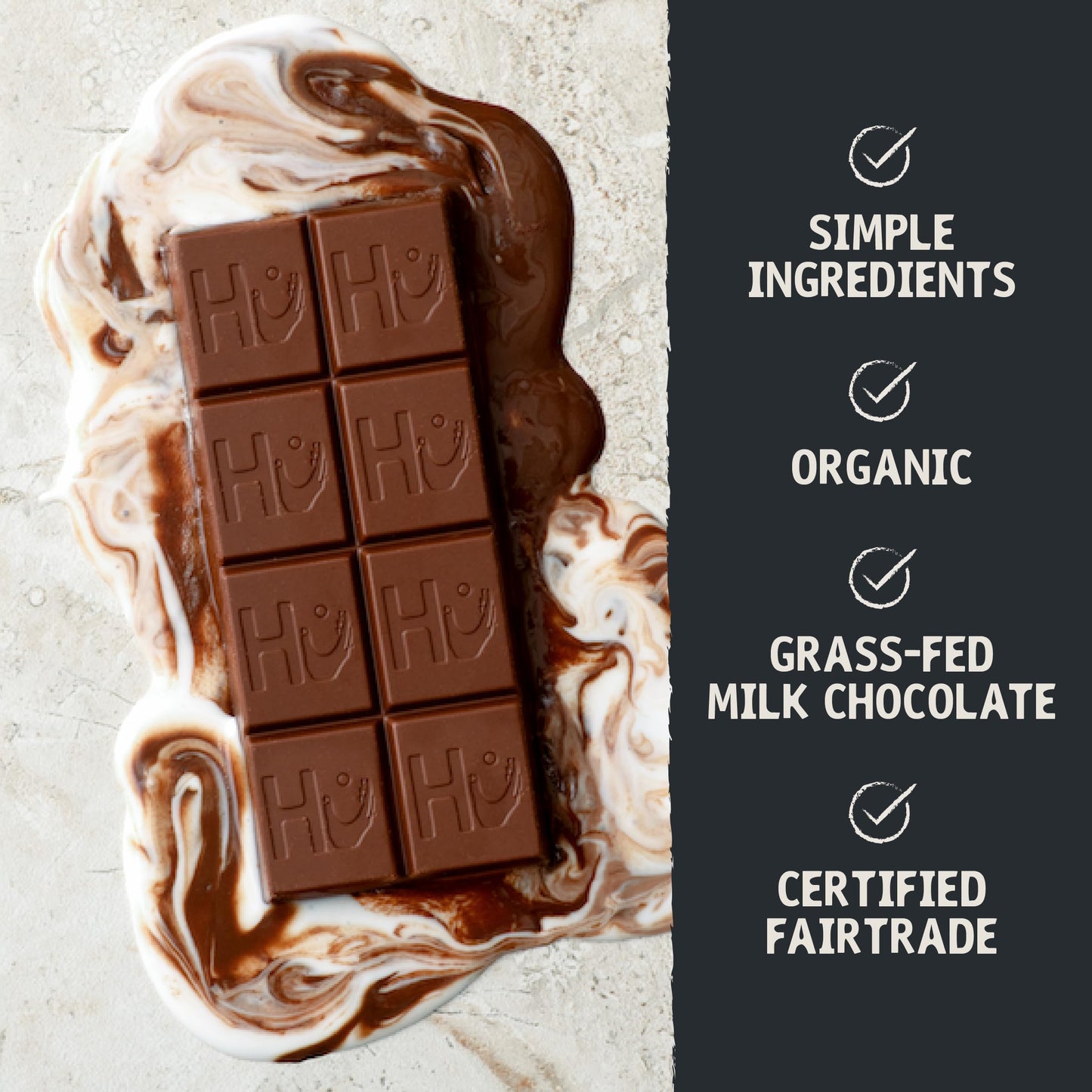 HU KITCHEN Organic Almond Crunch & Coconut Milk Chocolate Bar, 2.1 OZ