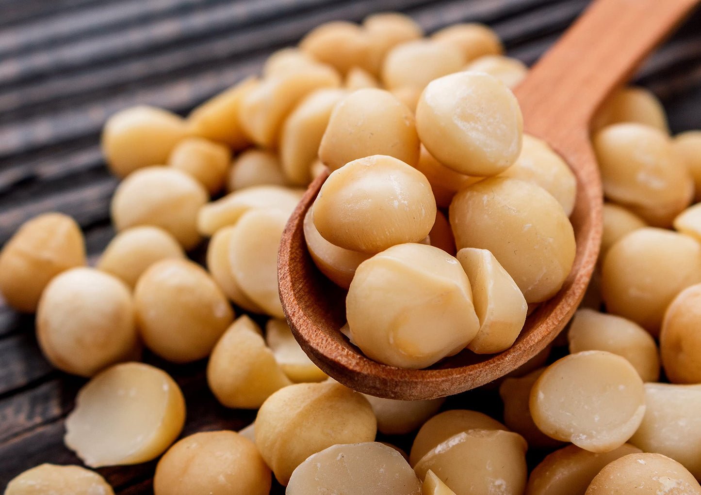 Food To Live Dry Roasted Macadamia Nuts With Himalayan Salt, 1 Pound - Oven Roasted Whole Nuts, Lightly Salted, No Oil Added, Ve
