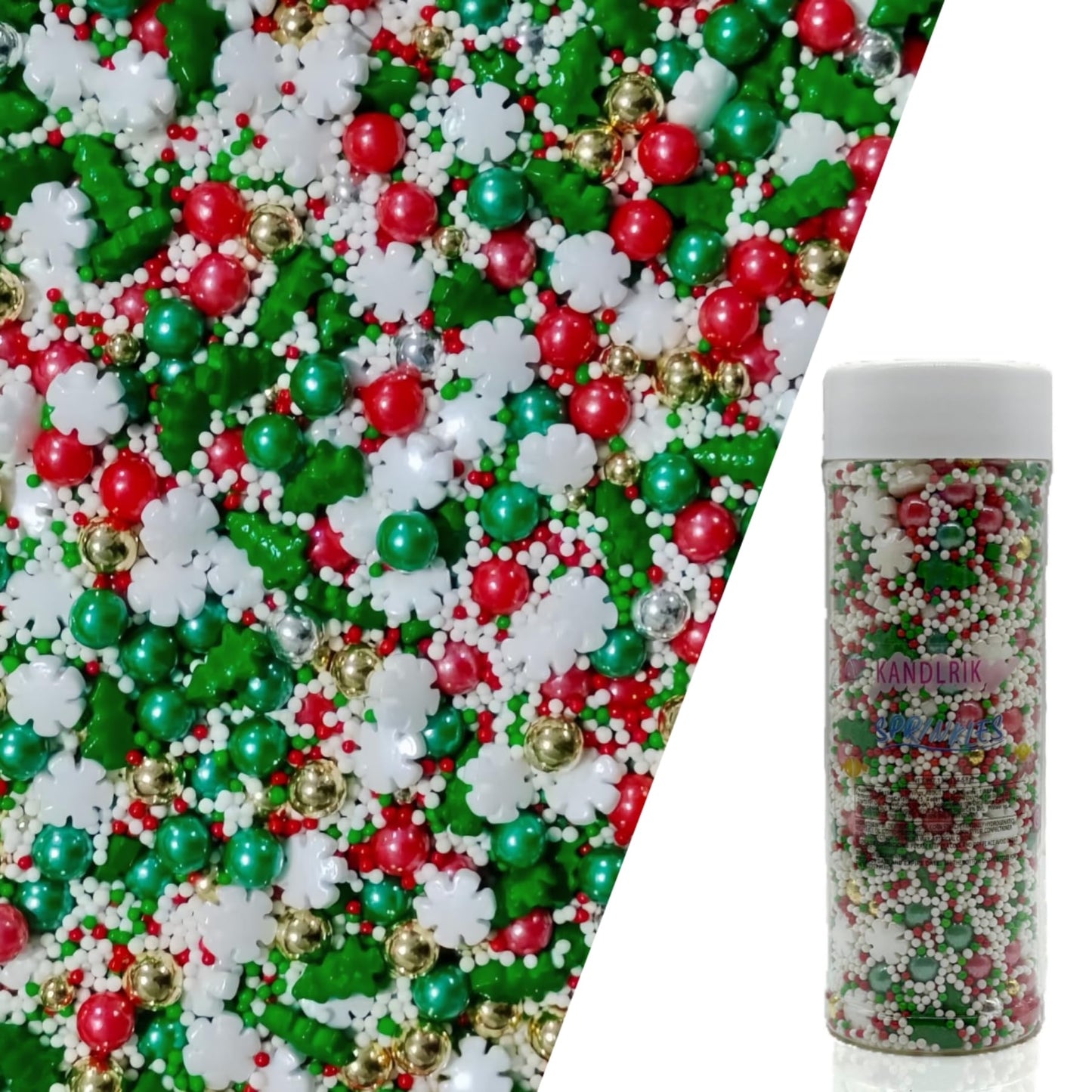 Christmas Mixed Sprinkles Edible Pearls Cake Decorations Cupcake Toppers Cookie Decorating Perfect for Wedding Party Valentine H