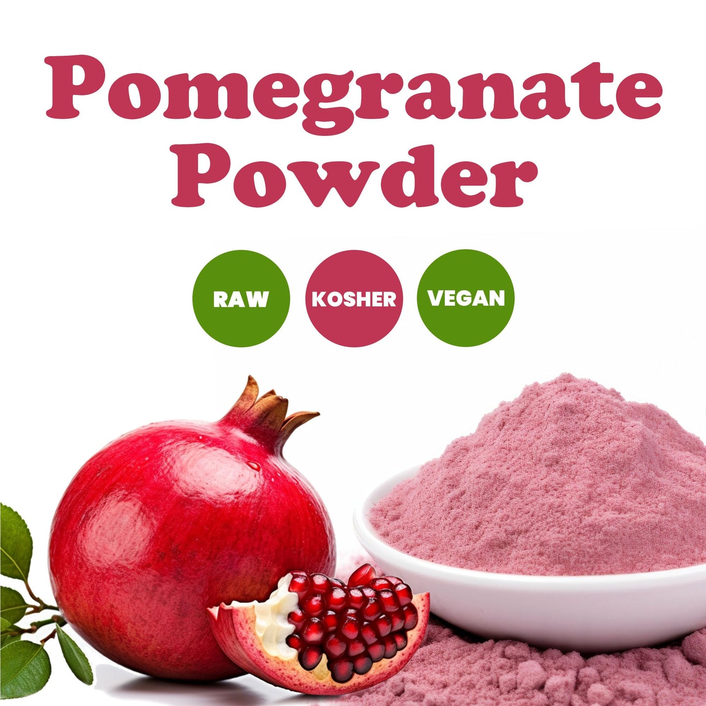 Food to Live Pomegranate Powder, 2 Pounds - 101% Natural Antioxidant, Rich Superfood for Smoothies, Baking and Juice, with real