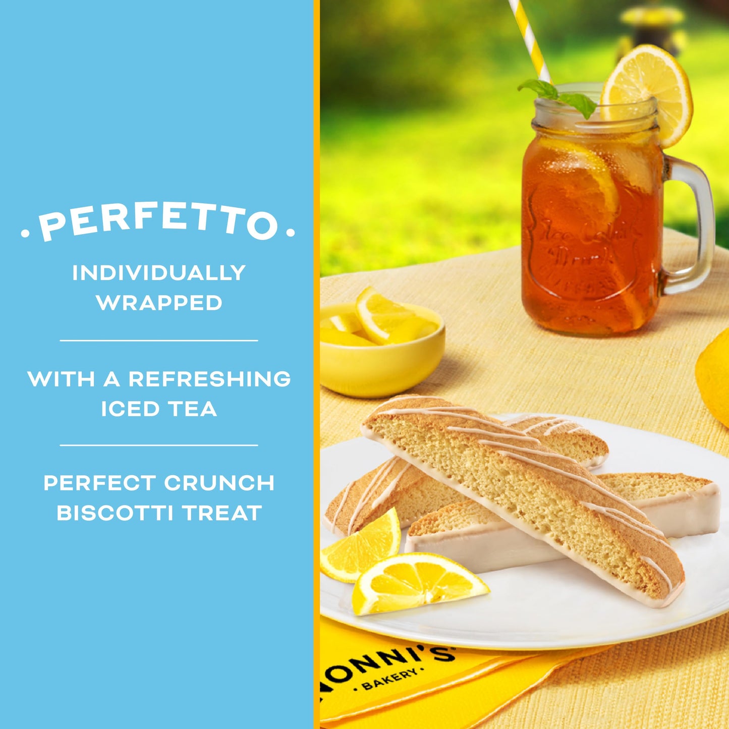 Nonnis Limoncello Biscotti Italian Cookies - Zesty Lemon Cookies - Biscotti Individually Wrapped Cookies - Limoncello Italian B