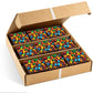 Brownies Gift Basket | Chocolate Brownies Individually Wrapped [9 Count] Topped With Rainbow Candy Chips | Birthday Snacks | Foo