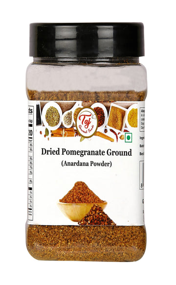 Taj Premium Indian Anardana Whole, Dried Pomegrante Seeds, 100G