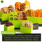 Nut Cravings Gourmet Collection - Rosh Hashana & Shana Tova Dried Fruit & Mixed Nuts Gift Basket Green Tower + Ribbon (12 Assort