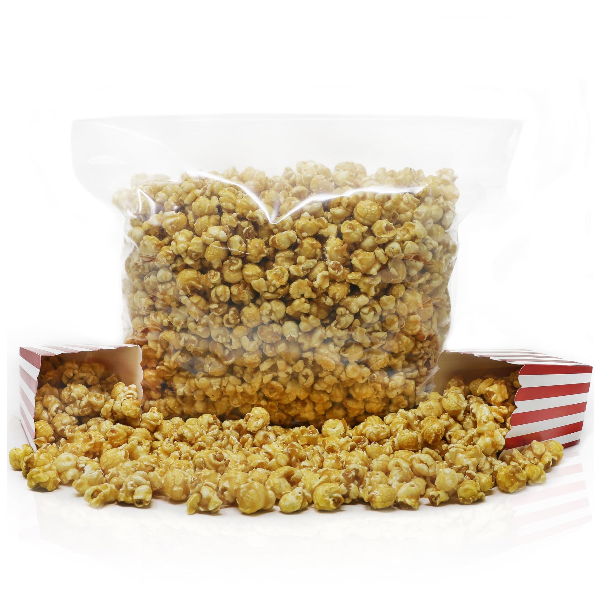 Popn Popcorn Caramel Korn - 128 Oz Sweet Caramelized Flavored Pop Corn For Baseball Game Snacks, Movie Night Or House Party