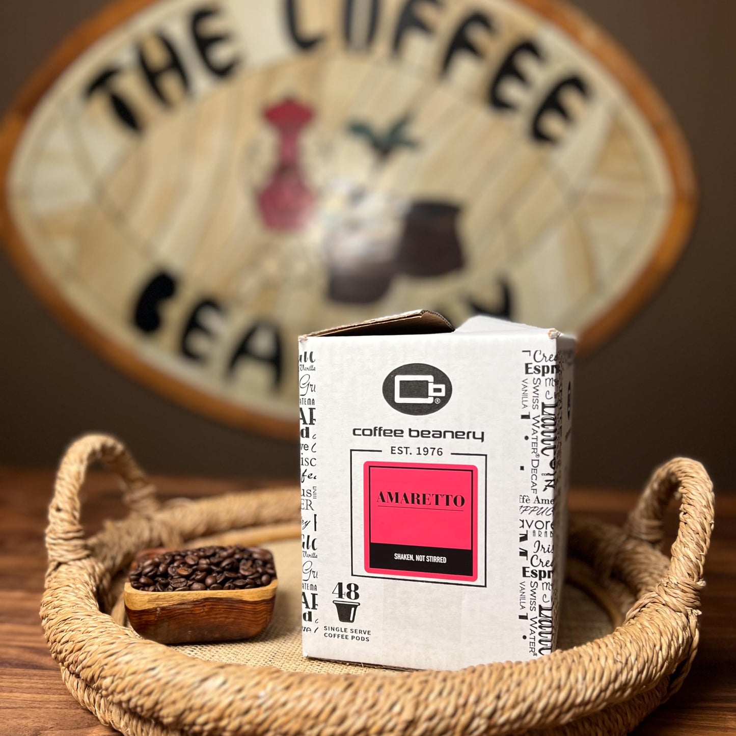 Coffee Beanery Amaretto Coffee Pods, Medium Roast, 96 Count, Bulk Pack