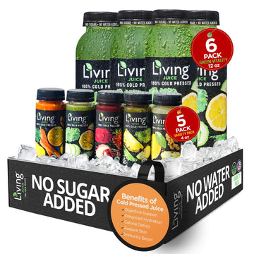 O2 Living Juices Cold Pressed Juice - Organic Low-Calorie Detox Cleanse Drink, Fresh Fruit & Vegetable Juice, Non-GMO, Vitamin-P