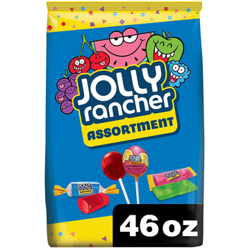 Jolly Rancher Assorted Fruit Flavors Hard Candy Variety Bag, 46 Oz